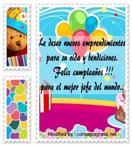 Tarjetas Con Bonitos Saludos De Cumpleaños Para Mi Jefe 